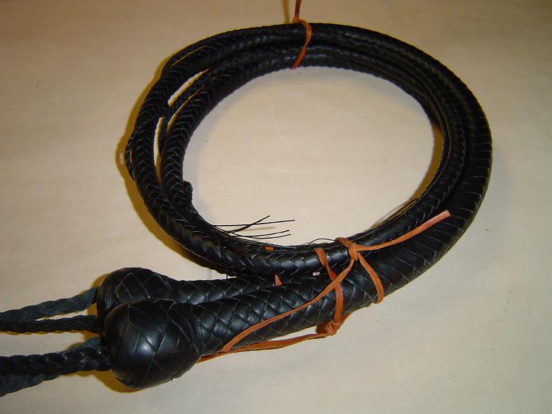 3ft Black 12 plait Matched pair of Signal Whips D.JPG